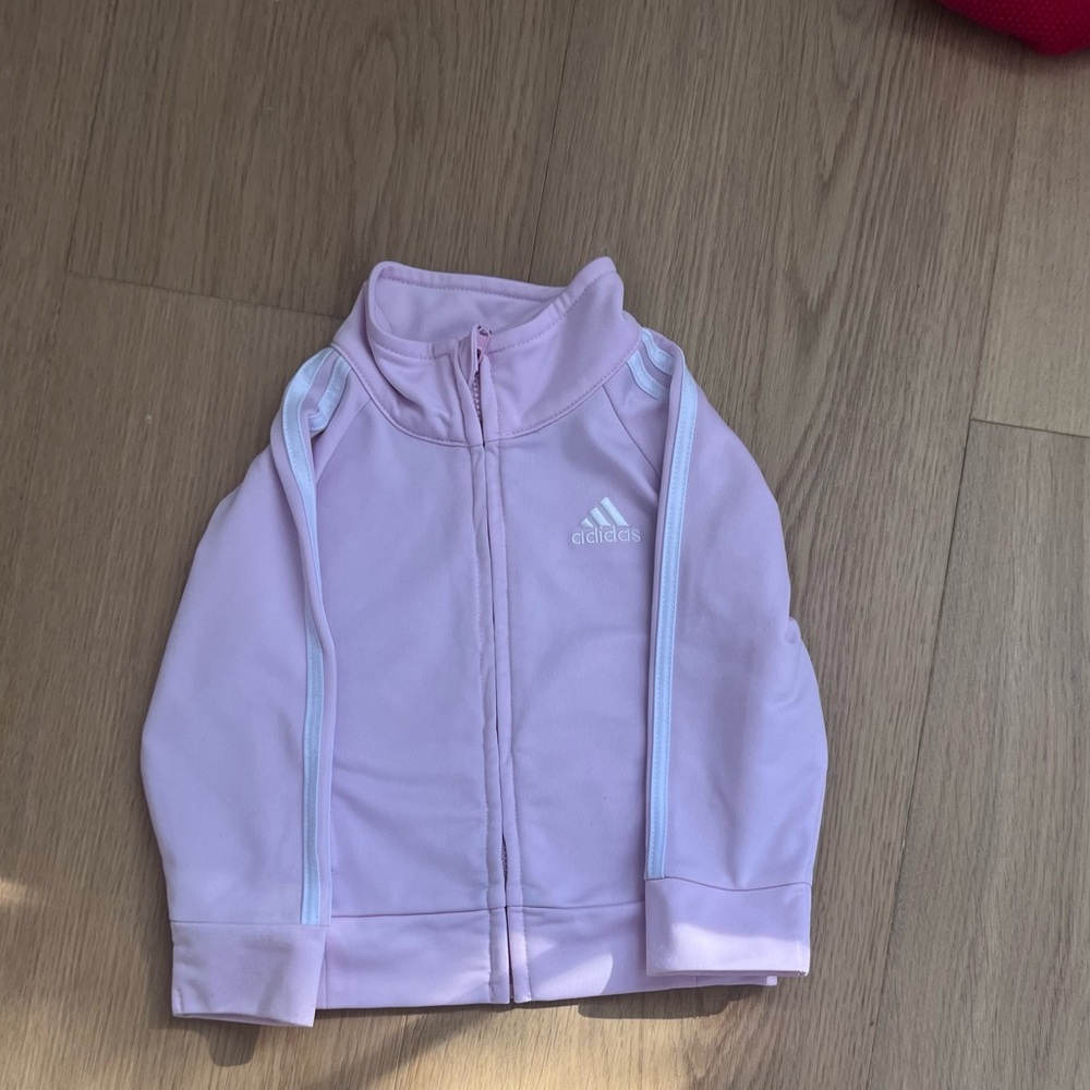 Adidas Lilac Track Suit with White Accents